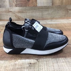 Brash Cody Silver Black Sparkles Sneakers Shoes